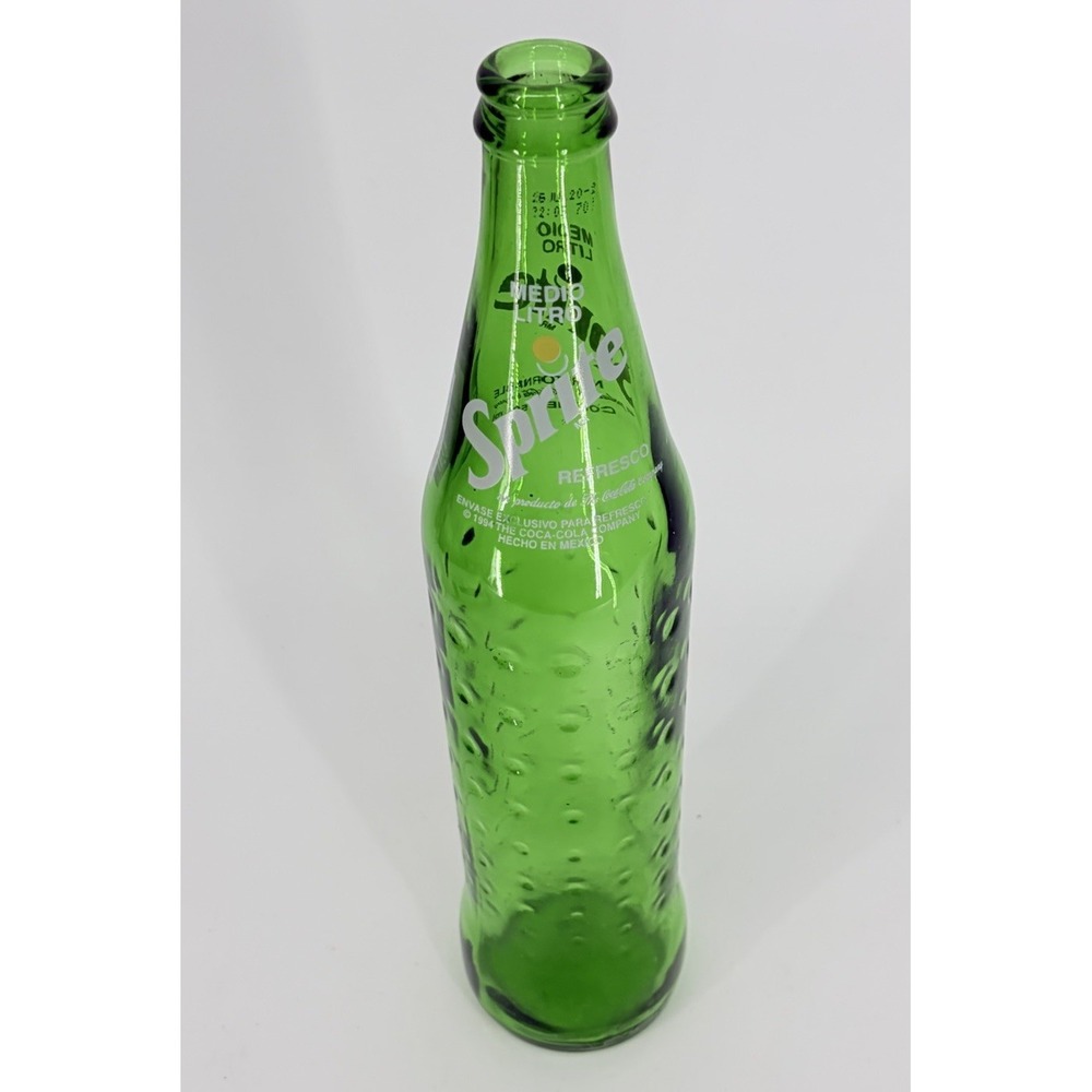 Sprite Vintage Glass Bottle Half Liter Medio Litro Spanish Latin Market